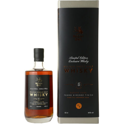 Belgian owl whisky 5y #1/2 px sherry cask 46% 70cl