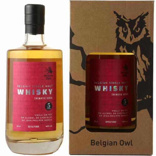 Belgian owl 'thematic series' chocolate finish 46% 50cl