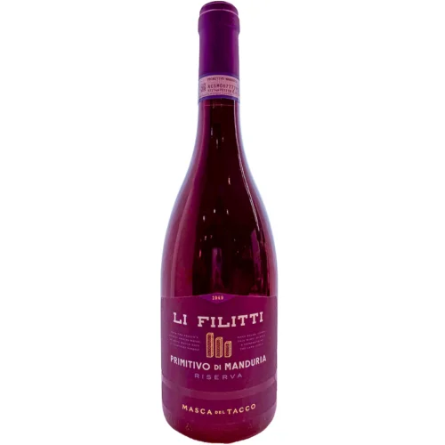 Masca del tacco li filitti primitivo italiaanse rode wijn 14,5% 75cl