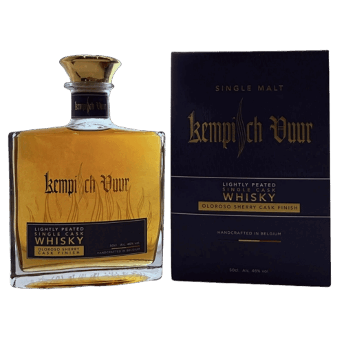 Kempisch vuur lightly peated oloroso sherry cask whisky 46% 50cl