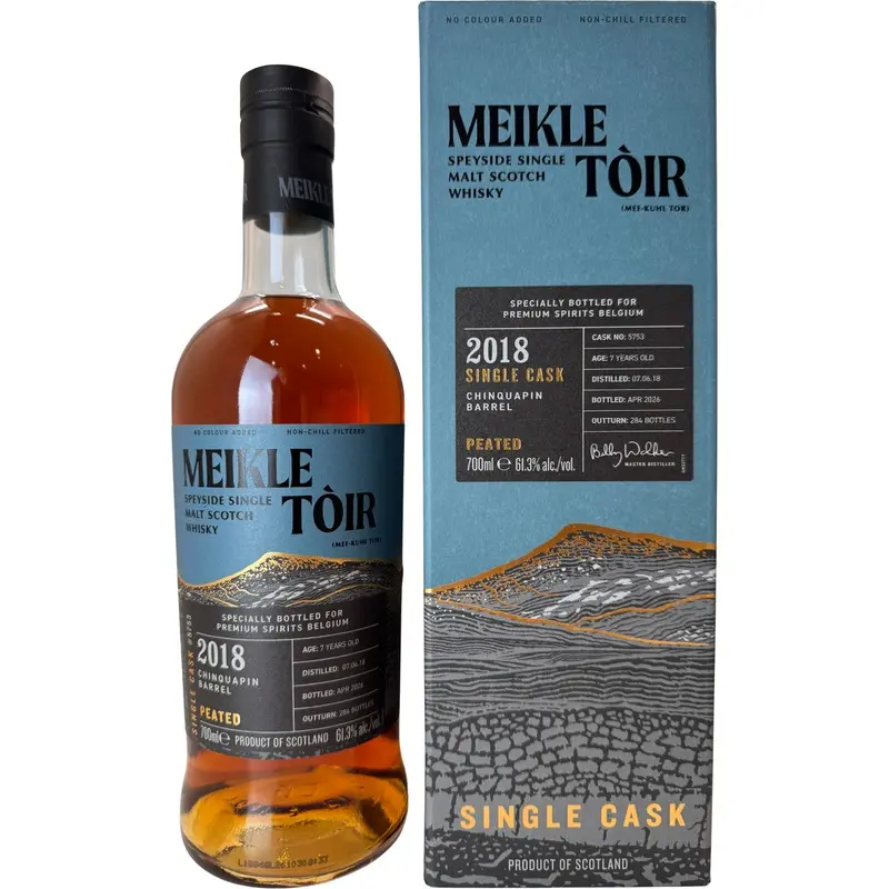 Meikle toir 7y 2018 single cask chinquapin whisky 61,3% 70cl